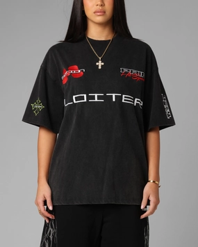 OdorResistant Coating Loiter Racing Premium T-Shirt Charcoal
