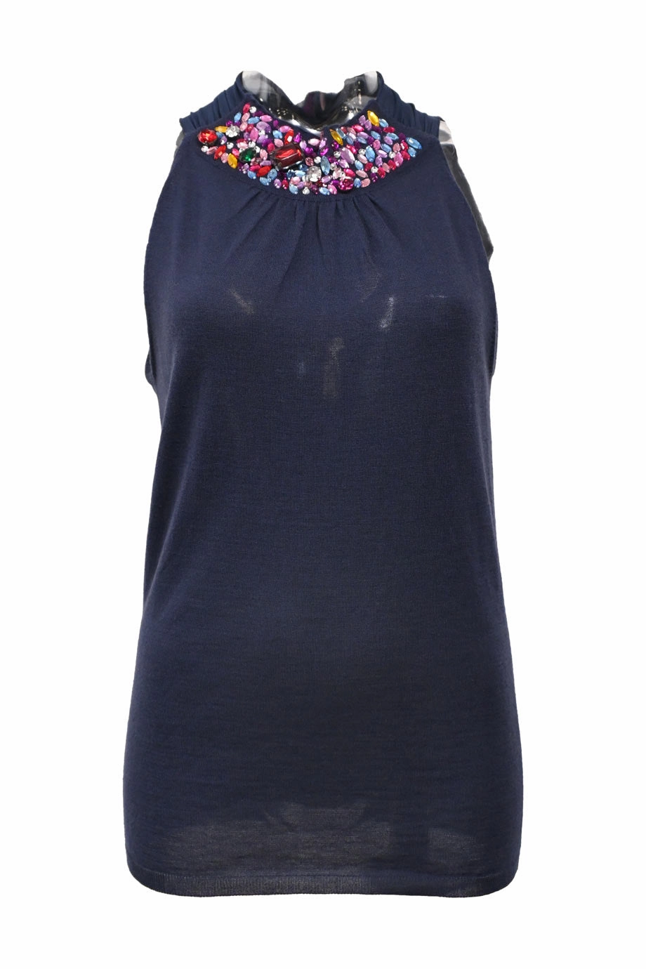 Layered Collar System LightweightWeave [WW46009] Christian Dior | Sleeveless Top