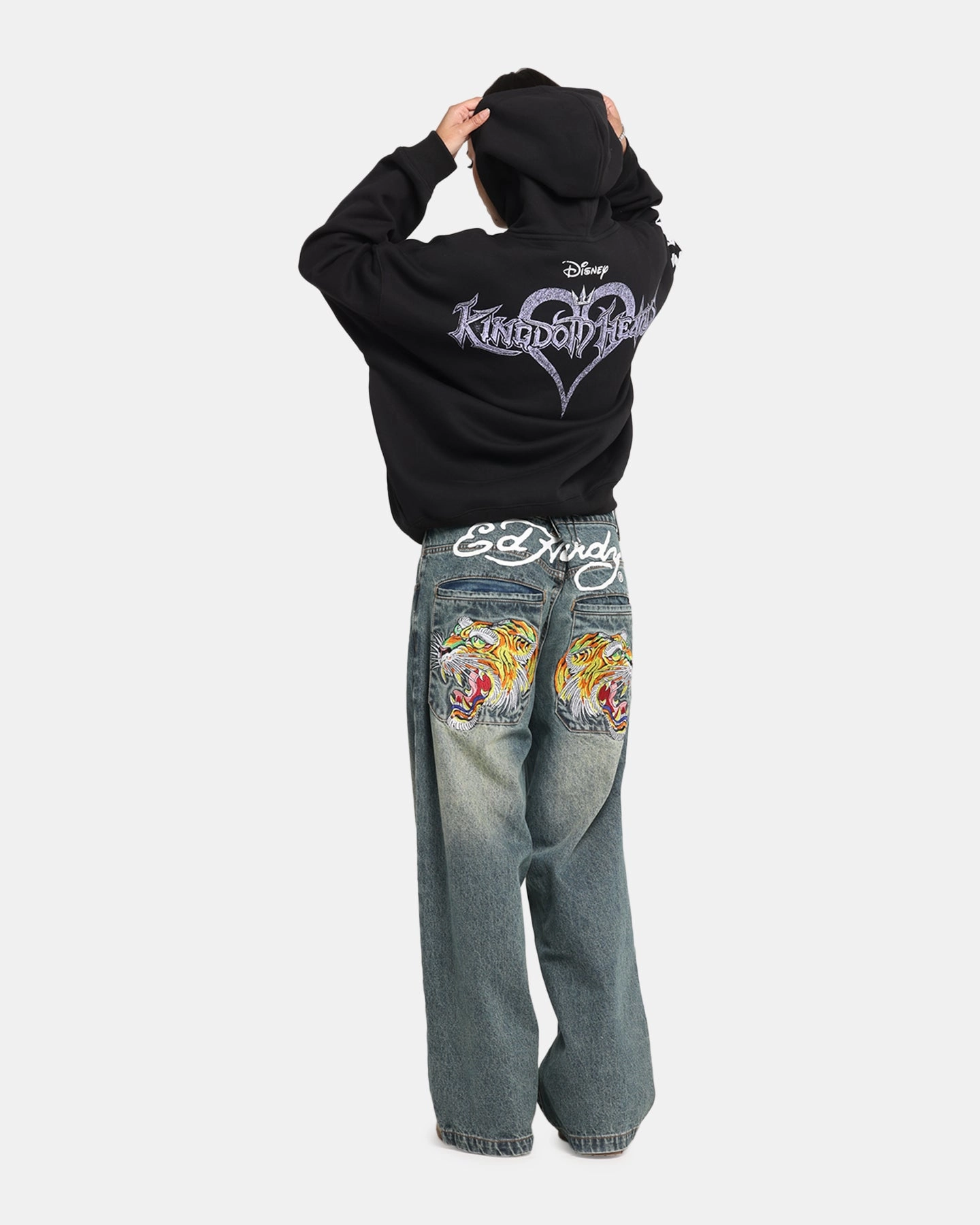 Minimalist Styling Goat Crew Disney Kingdom Hearts Gang Premium Hoodie Black