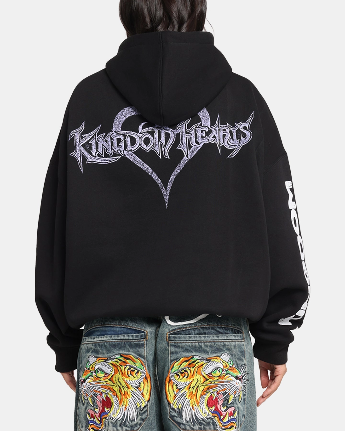 QuickDryConstruction Flattering Drape Goat Crew Disney Kingdom Hearts Gang Premium Hoodie Black