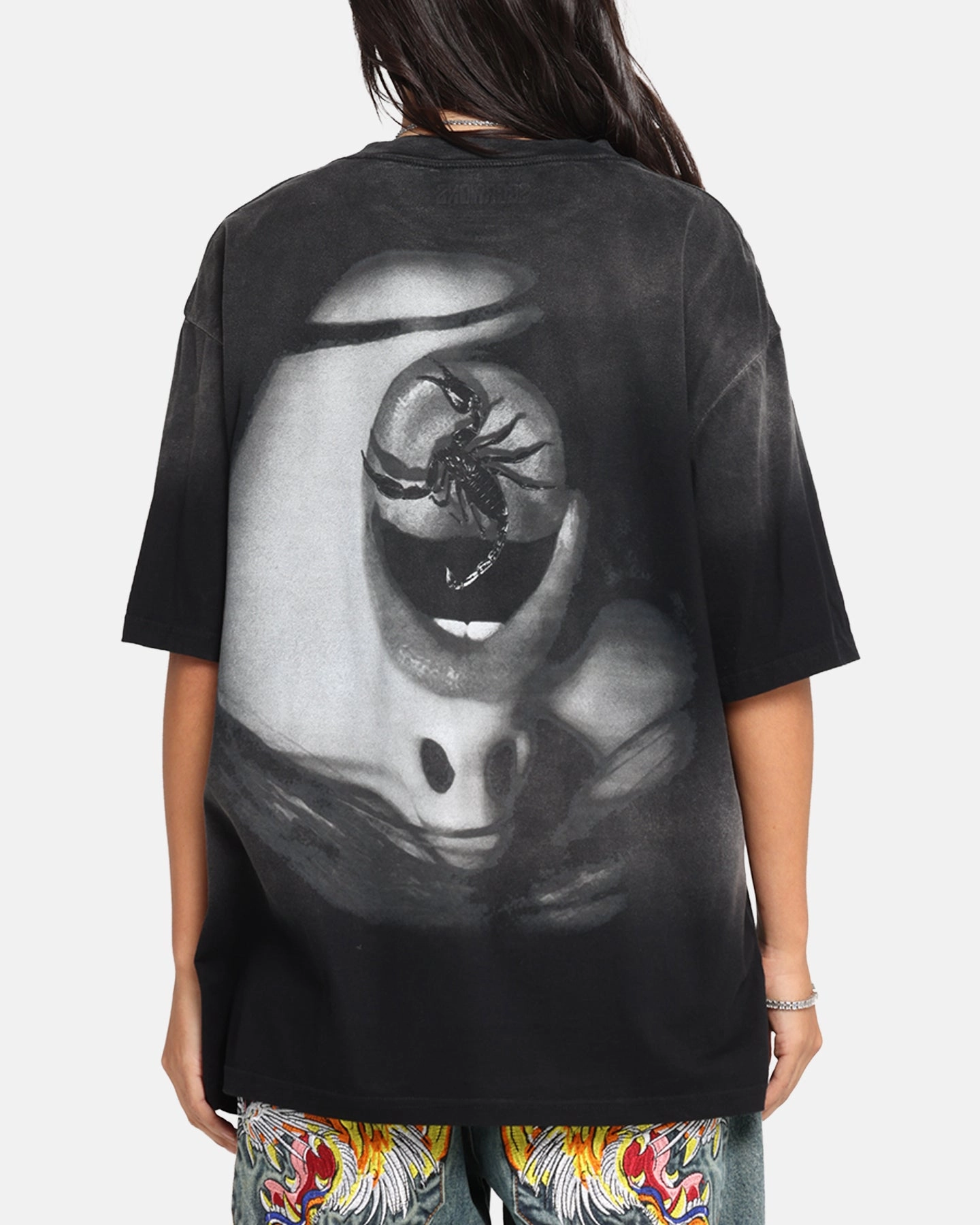 Scorpions Scorpions Blacked Out T-Shirt Washed Black Breathable Construction BuiltInLayer