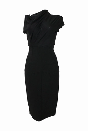 Fine Texture Bold Patterns [WW40939] Victoria Beckham | Knee Length Dress
