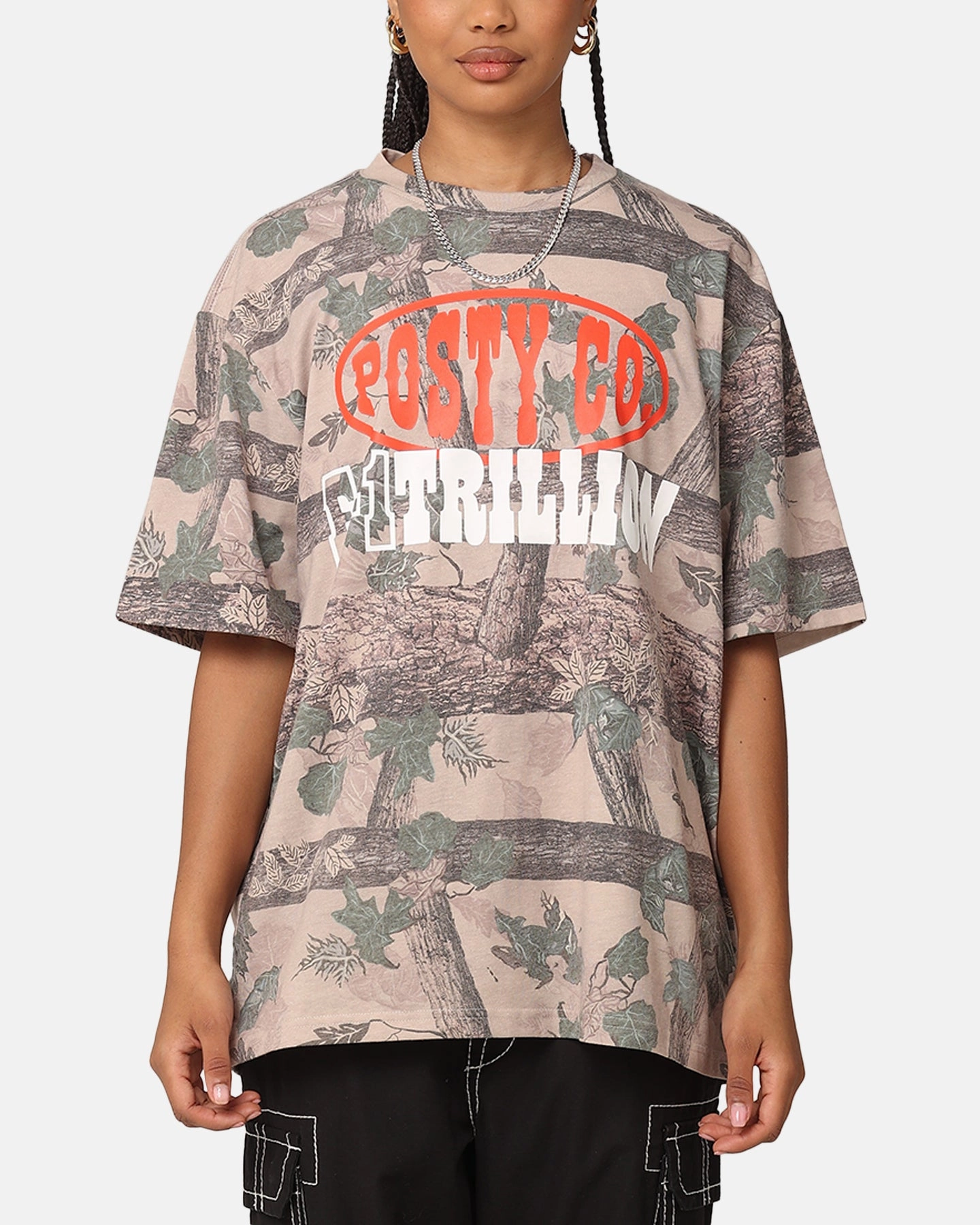 Post Malone Posty Co Camo T-Shirt Camouflage NoRoll Hem Technology NonScratchyLining