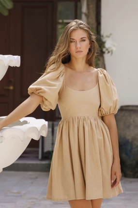 Strawberry Fields Puff Sleeve Mini (Sale) Pure Look Perfect Style Wear