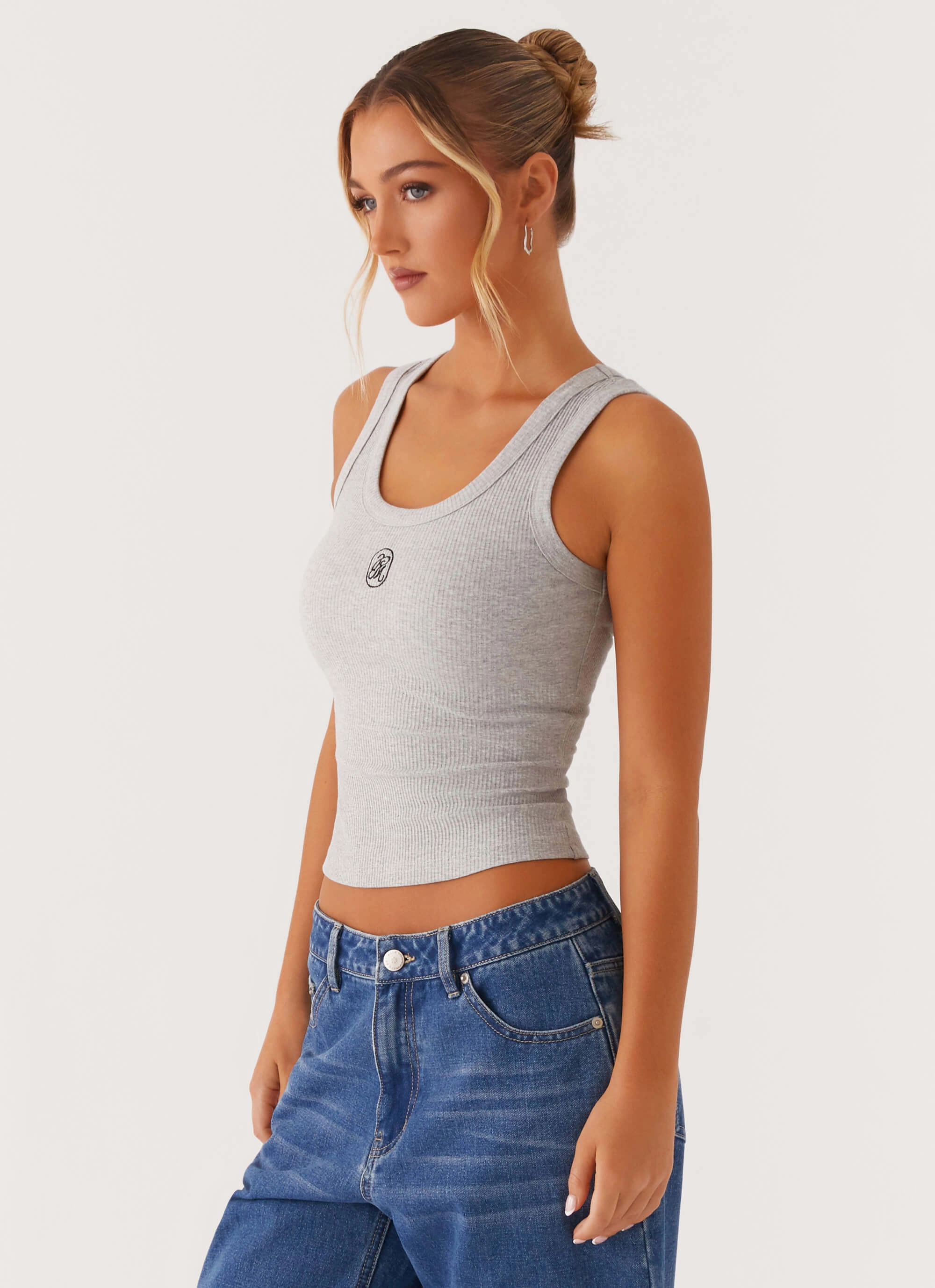 Signature Tank Top - Light Grey Marle UltraSoftInterior