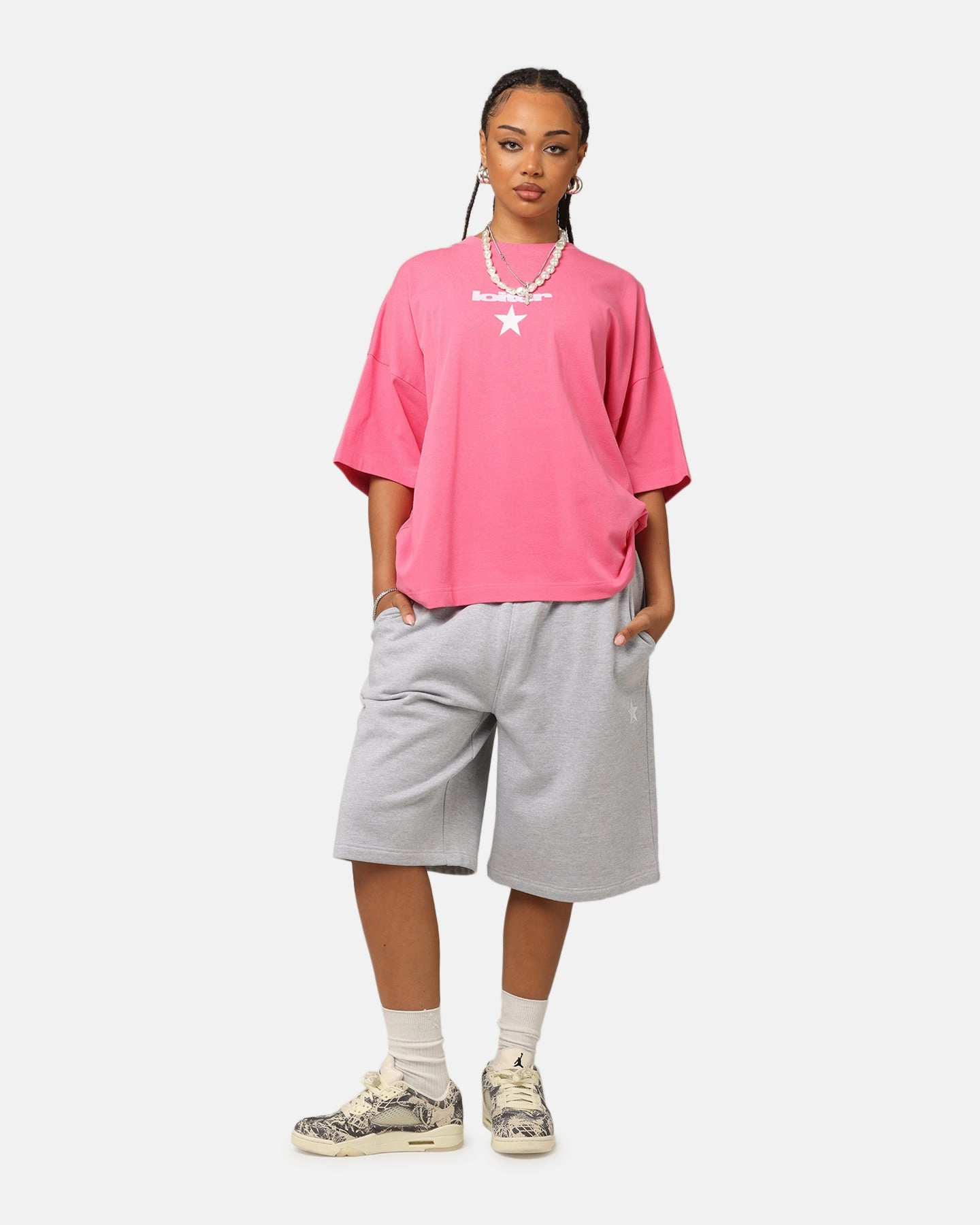 Loiter Premium Essentials Boxy T-Shirt Pink UltraSoftLining RelaxedFit