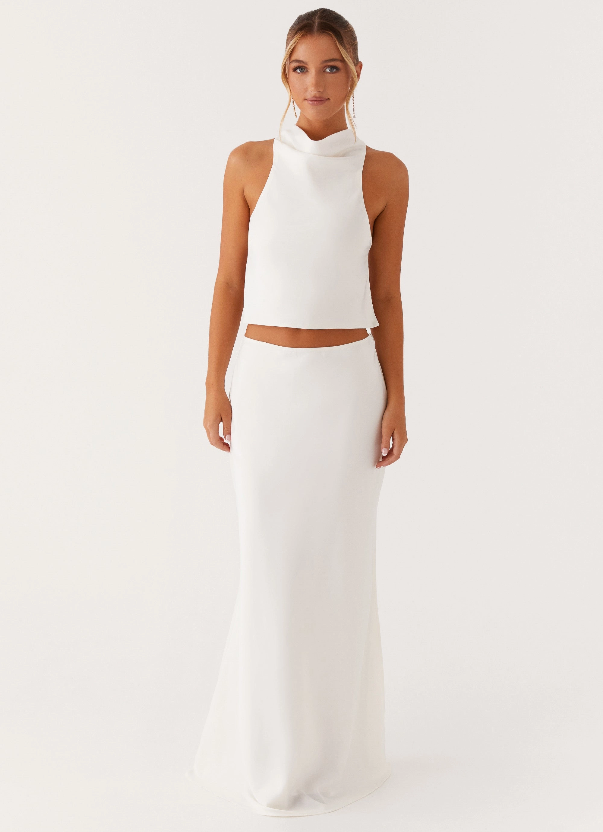 SnagResistant OdorResistant Brookie Satin Top - White