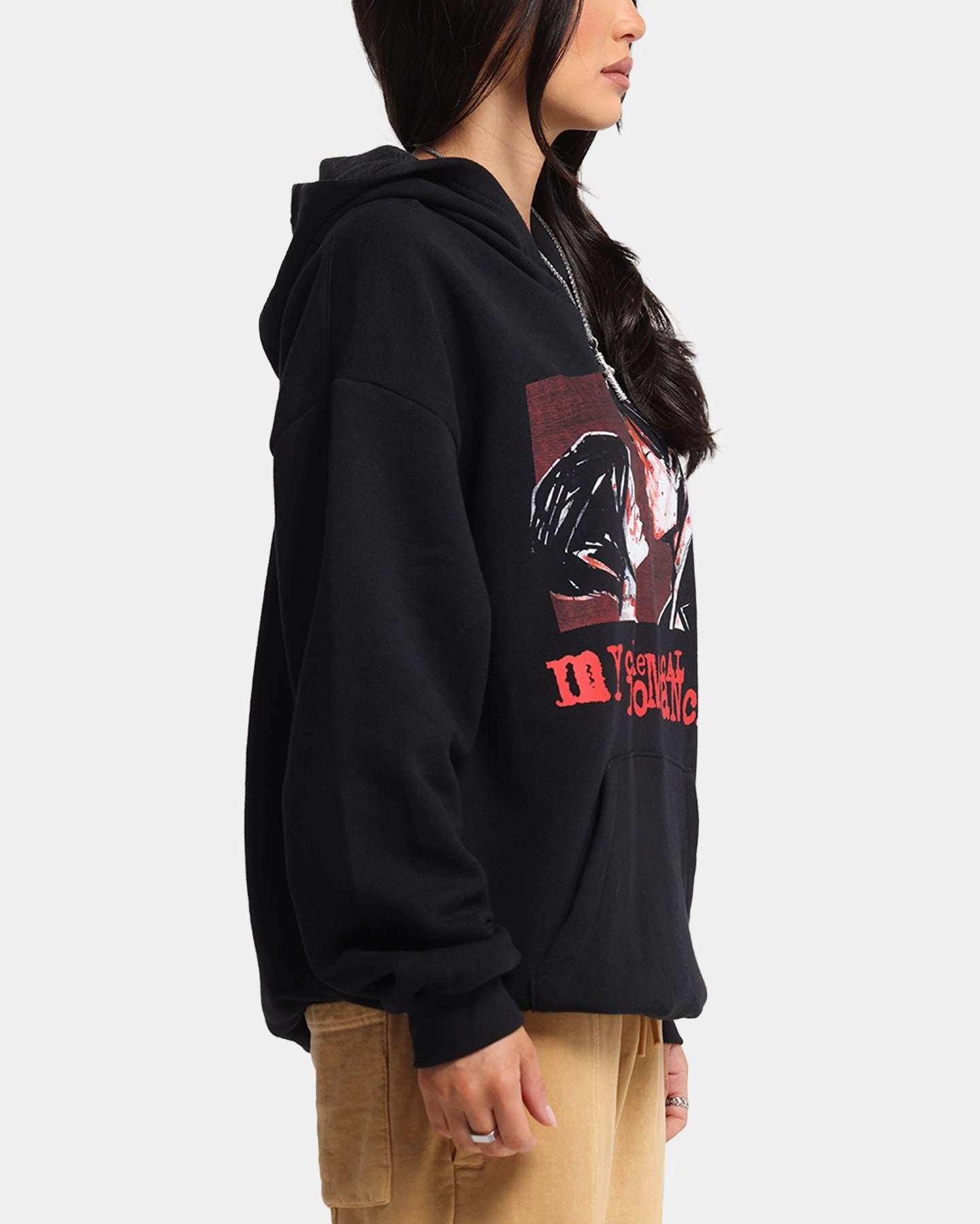 My Chemical Romance Tear Us Apart Hoodie Black Flowy Tunic