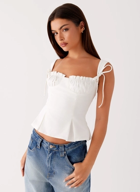 Daydreams Top - White AllDaySoftness Lightweight Fabric