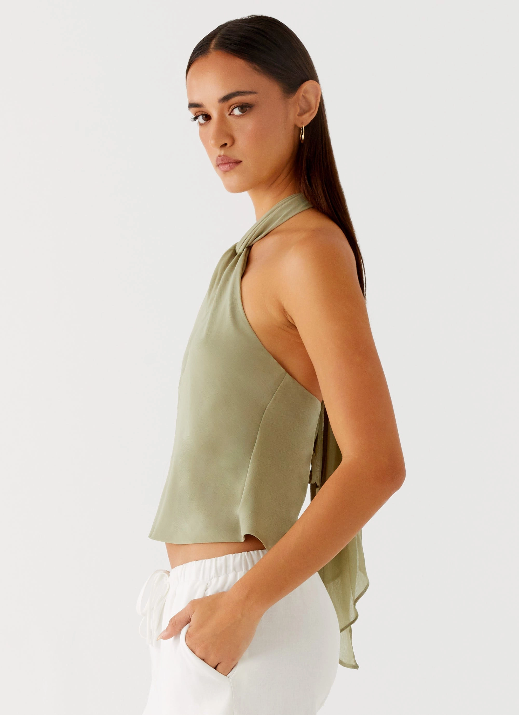 Maddox Scarf Top - Sage StretchComfort