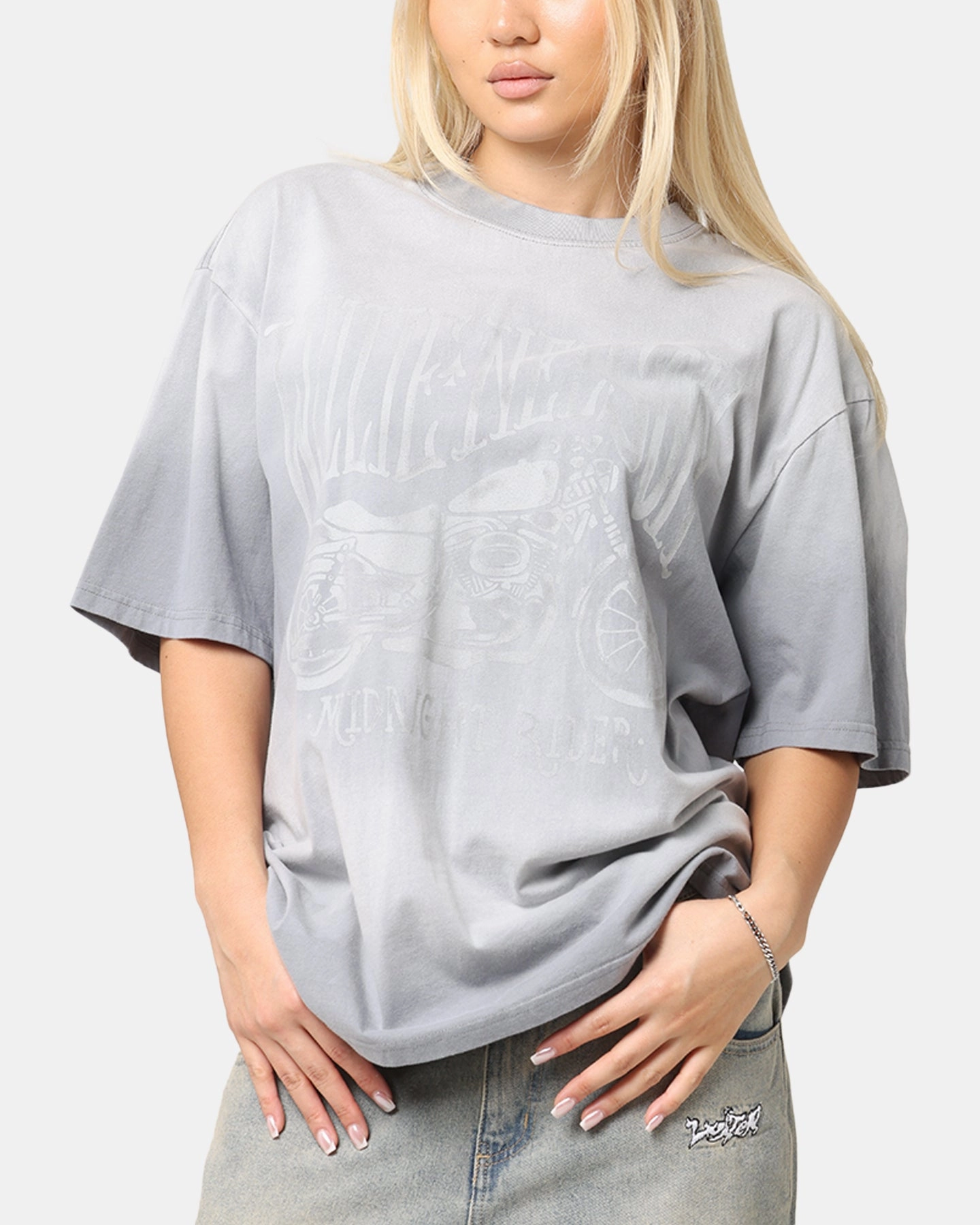 Willie Nelson Bike T-Shirt Washed Grey Classic Tank