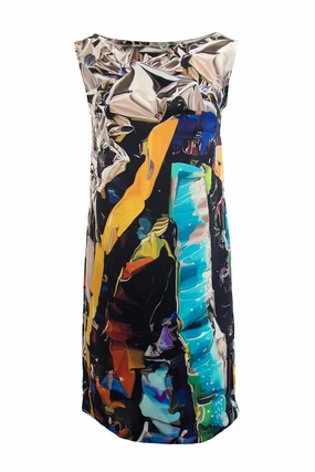 [WW8979] Mary Katrantzou | Knee Length Dress Sleek and Sleek