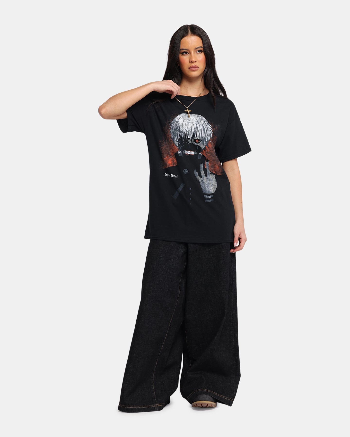 Goat Crew X Tokyo Ghoul Kaneki T-Shirt Black Fun Design