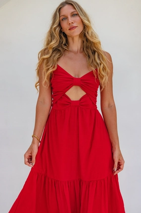 Casual Motion Sun Island Strappy Midi Dress