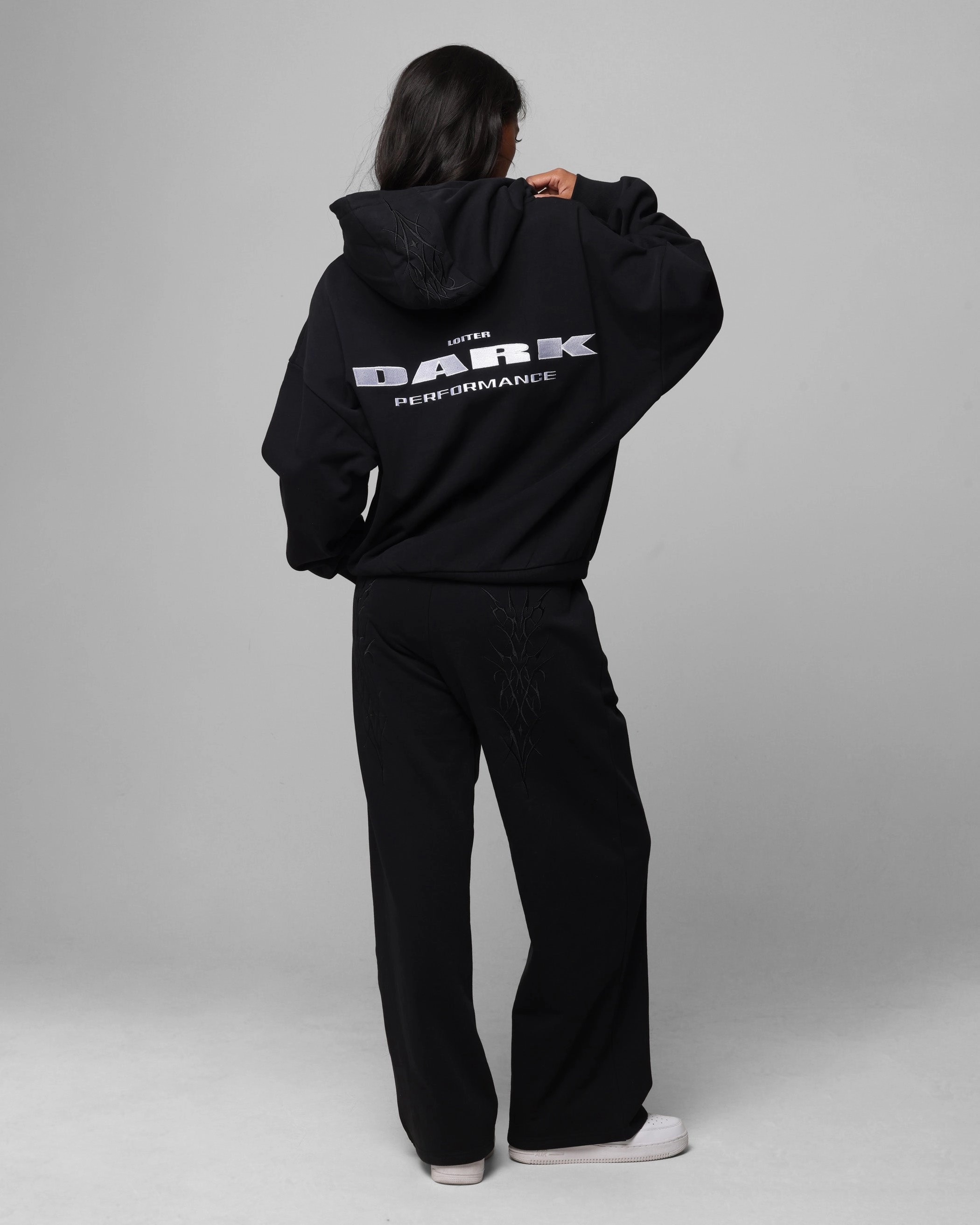 QuickPackFoldableDesign Loiter Blood Born Zip Hoodie Black