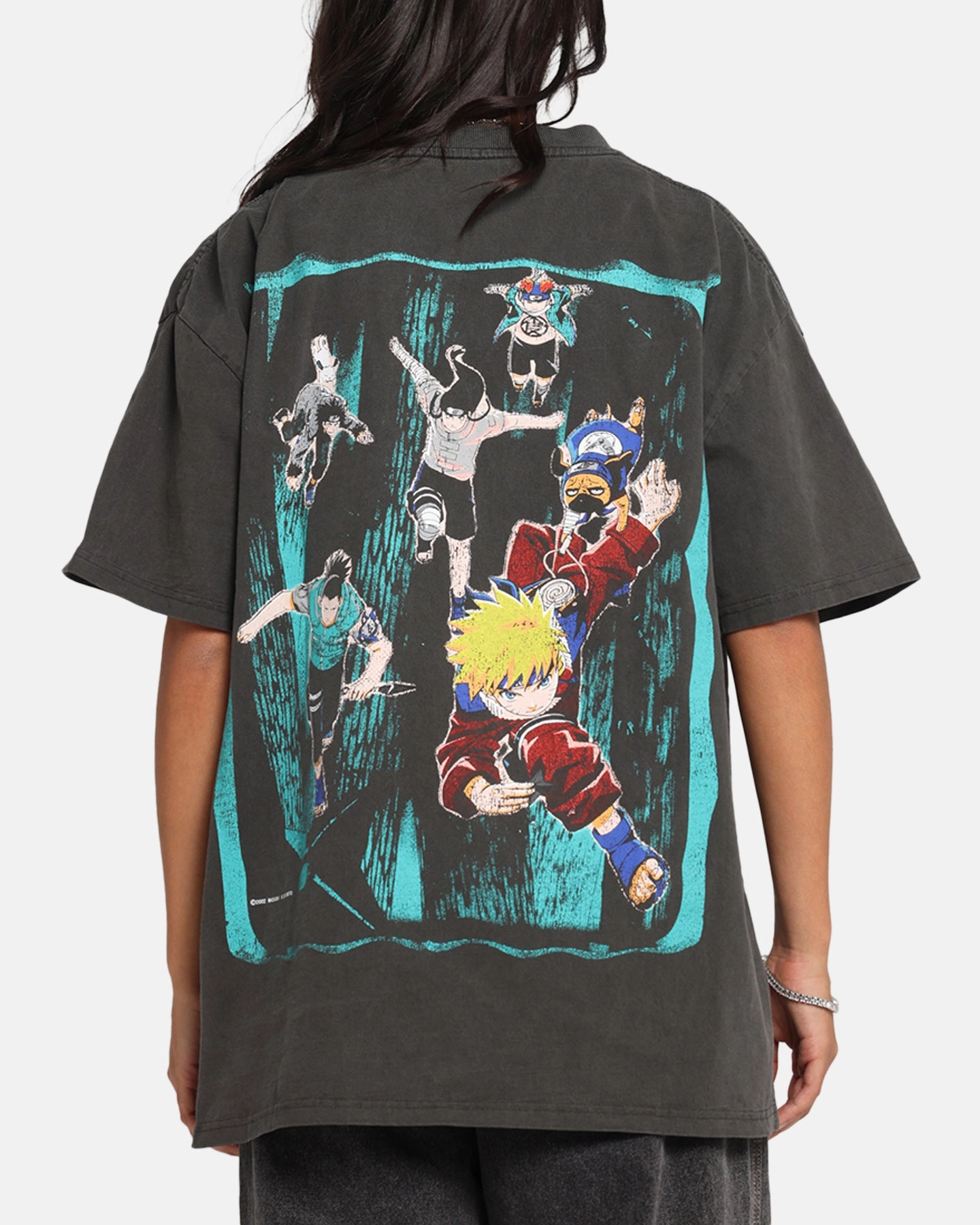 73 Studio X Naruto Sasuke Retrieval Heavy T-Shirt Black Wash Comfortable Cotton