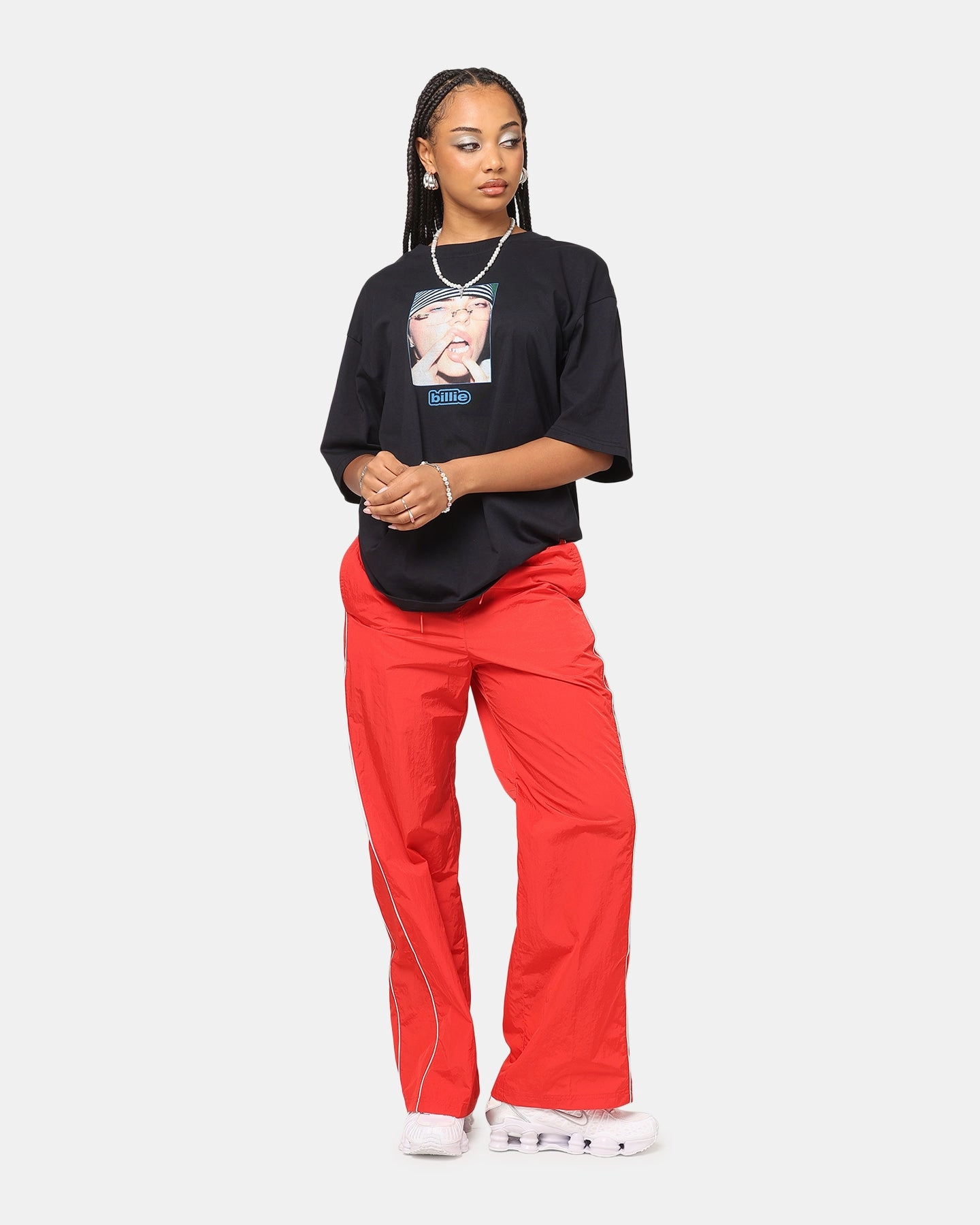 Billie Eilish Billie Gem Organic Cotton T-Shirt Black MoistureWicking Fabric