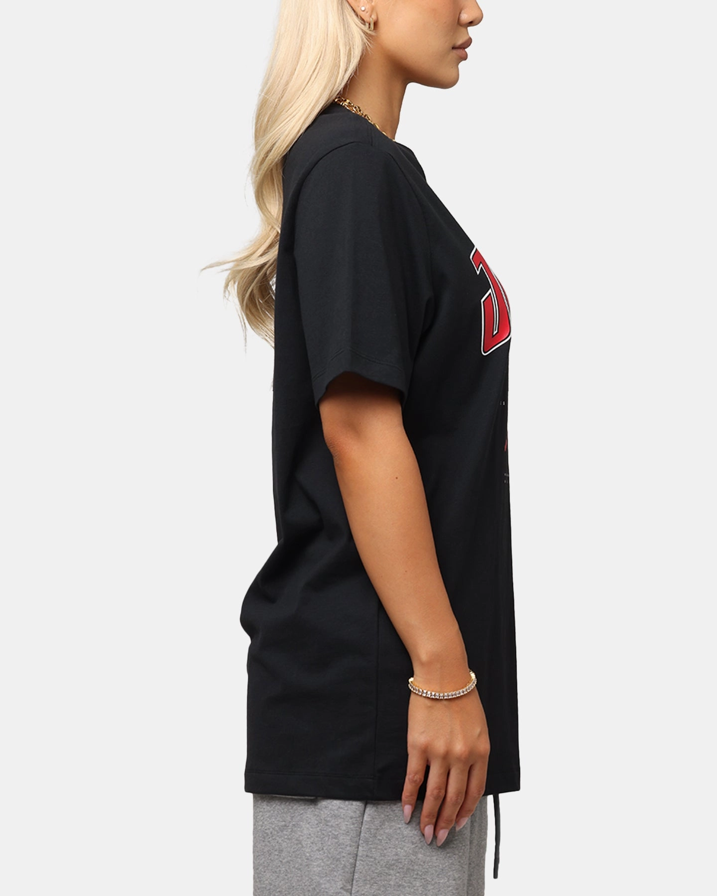 Jordan City 88 Crewneck T-Shirt Gym Red/Black Basic Sweatshirt Elasticized Waistband