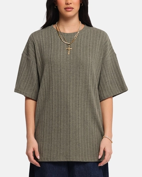 XXIII Rib Knit T-Shirt Olive Marle HygienicCoating Modular Pocket Layout