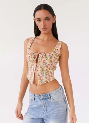 AllDay Comfort Design Take Me Away Corset Top - Garden Party