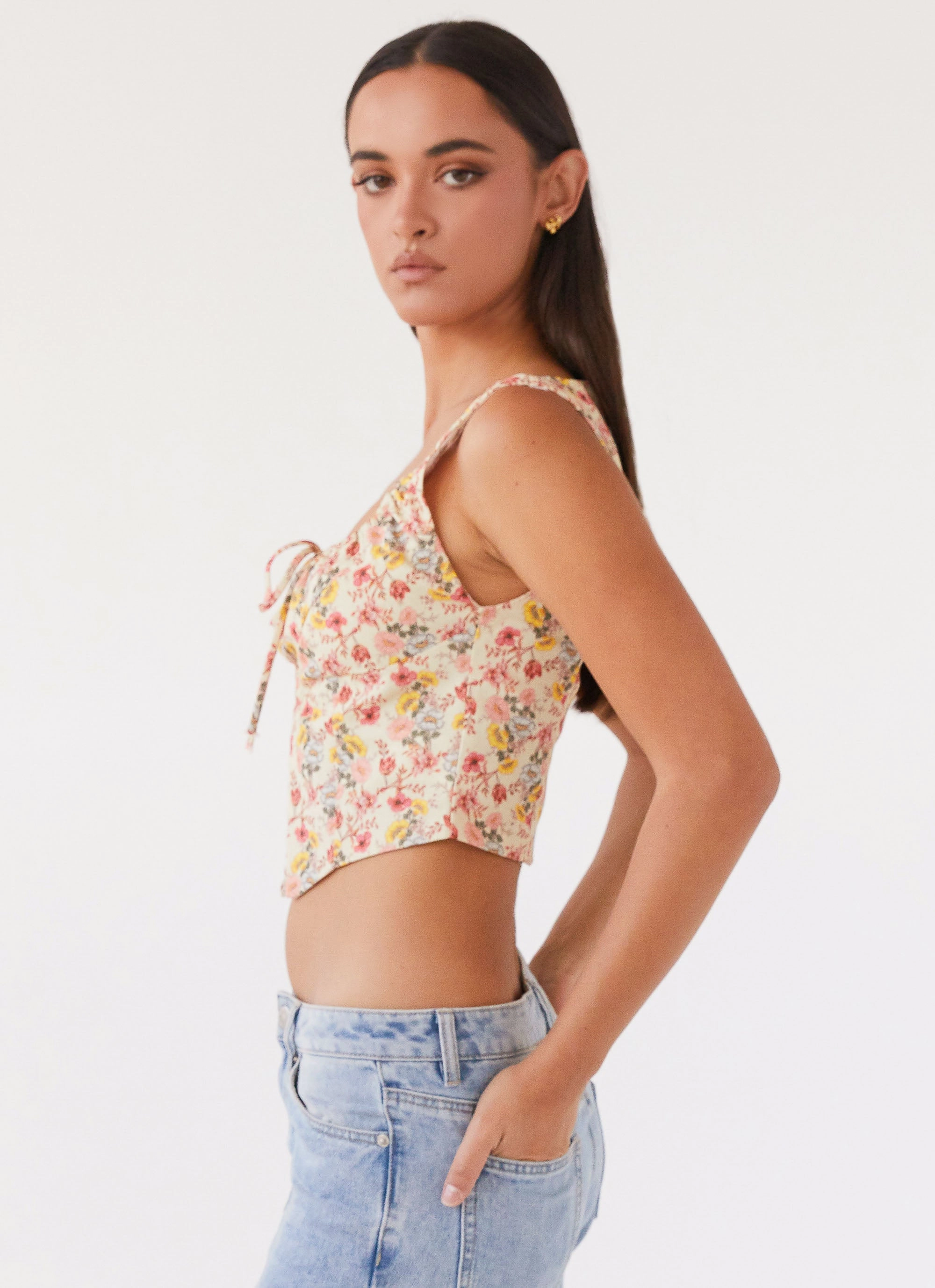 sporty wear Take Me Away Corset Top - Garden Party