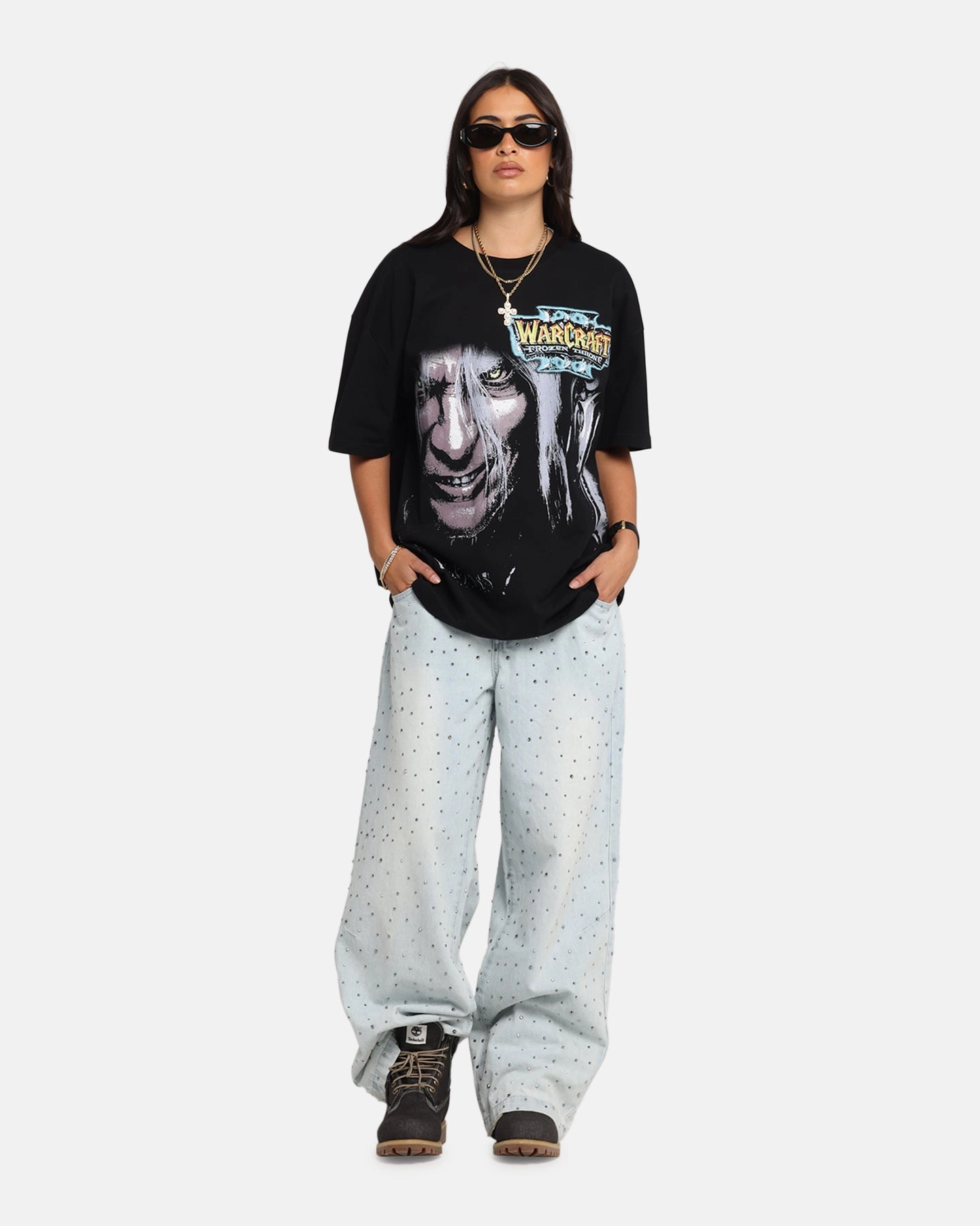 Brushed Interior NonChafingEdges 73 Studio X Warcraft III: The Frozen Throne Heavy T-Shirt Black