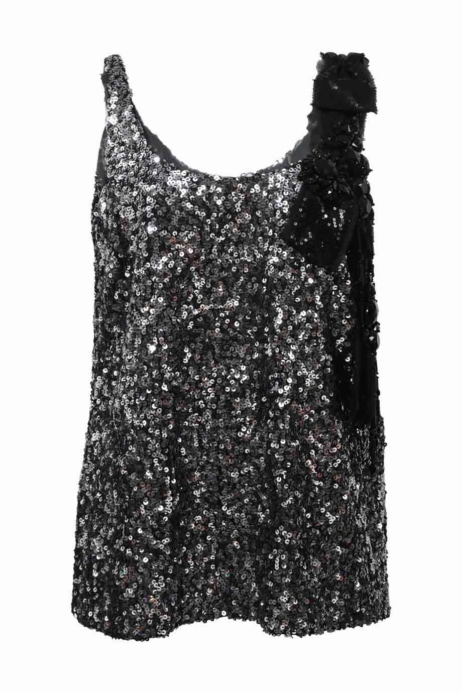 [WW44759] Miu Miu | Sleeveless Top PolyesterBlend Temperature Regulating Fabric