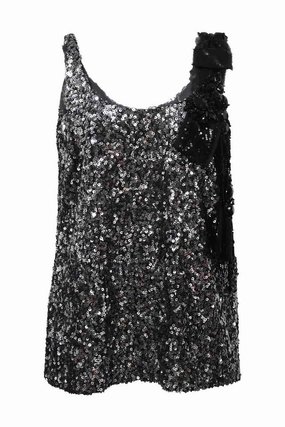 [WW44759] Miu Miu | Sleeveless Top PolyesterBlend Temperature Regulating Fabric