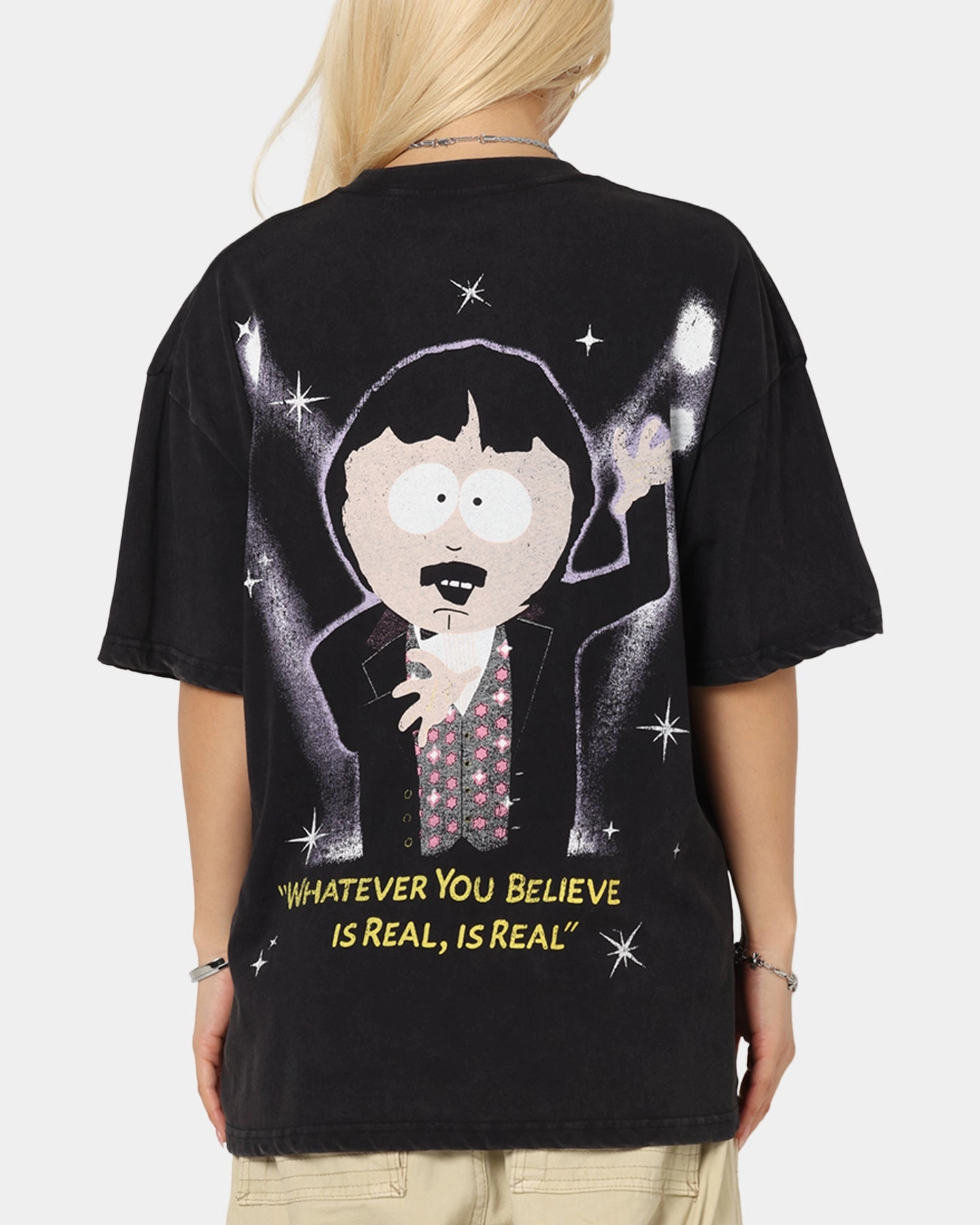 73 Studio X South Park The Amazing Randy Vintage T-Shirt Black Acidwash MicrofiberTech