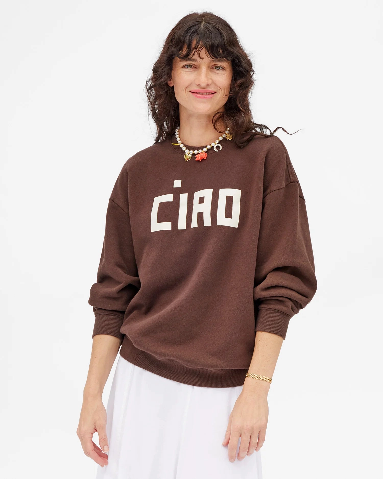 Oversized Sweatshirt Block Ciao Lightweight Layering Option Lightweight Weave Material