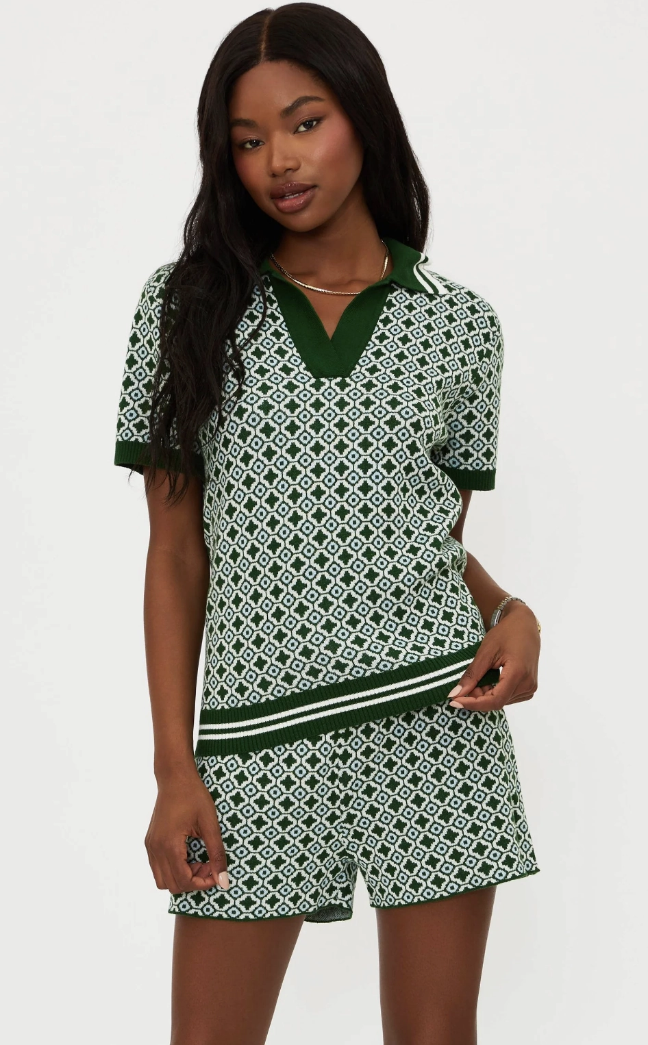 Sun Protection Fabric Giana Top in Racquet Club Green