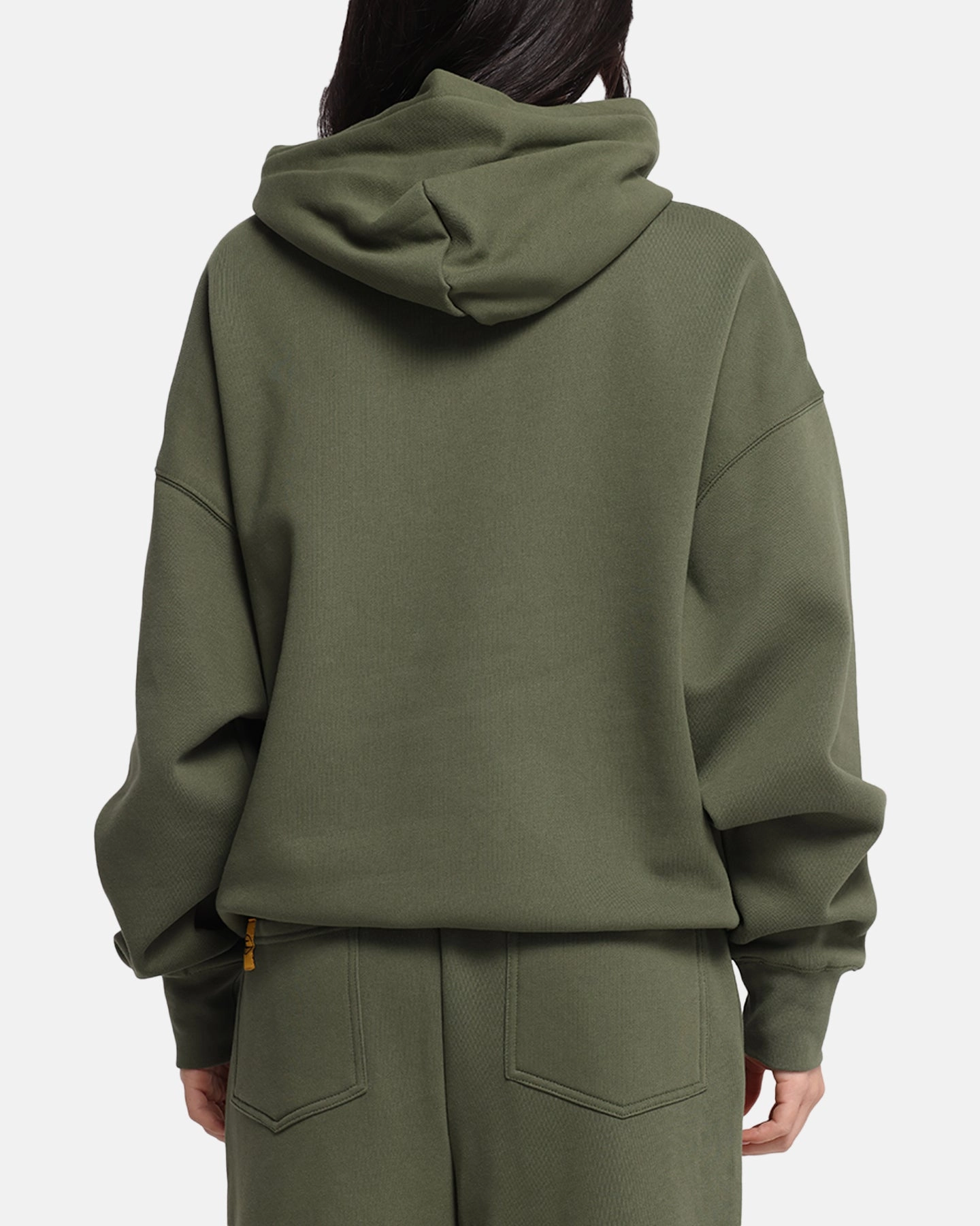 Loiter Hybrid Premium Hoodie Olive Moisture Wicking Material