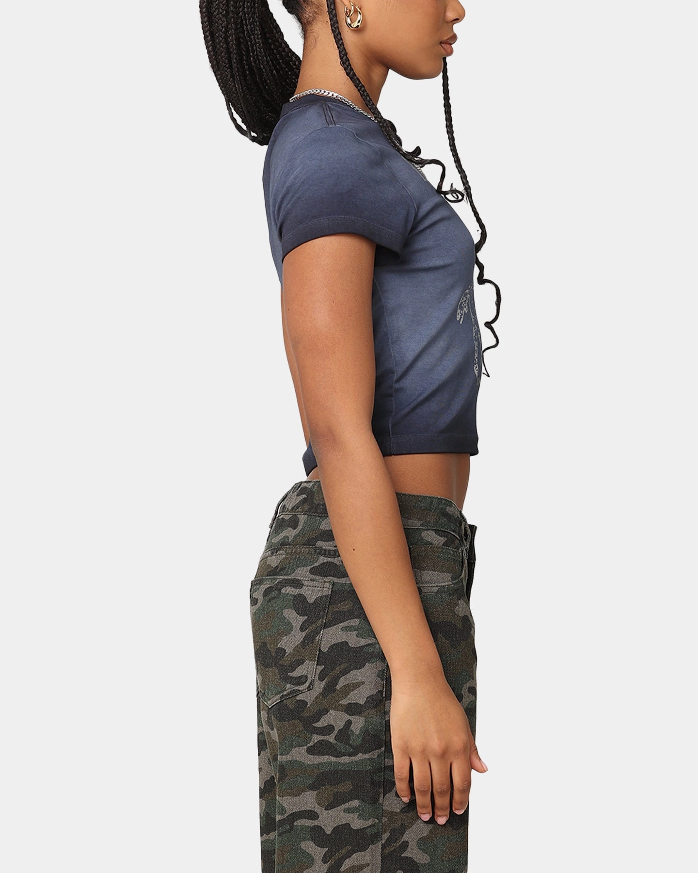 Morgan Wallen Women's Cowgirl Sunfade Baby T-Shirt Black Wash Ultra Soft Texture