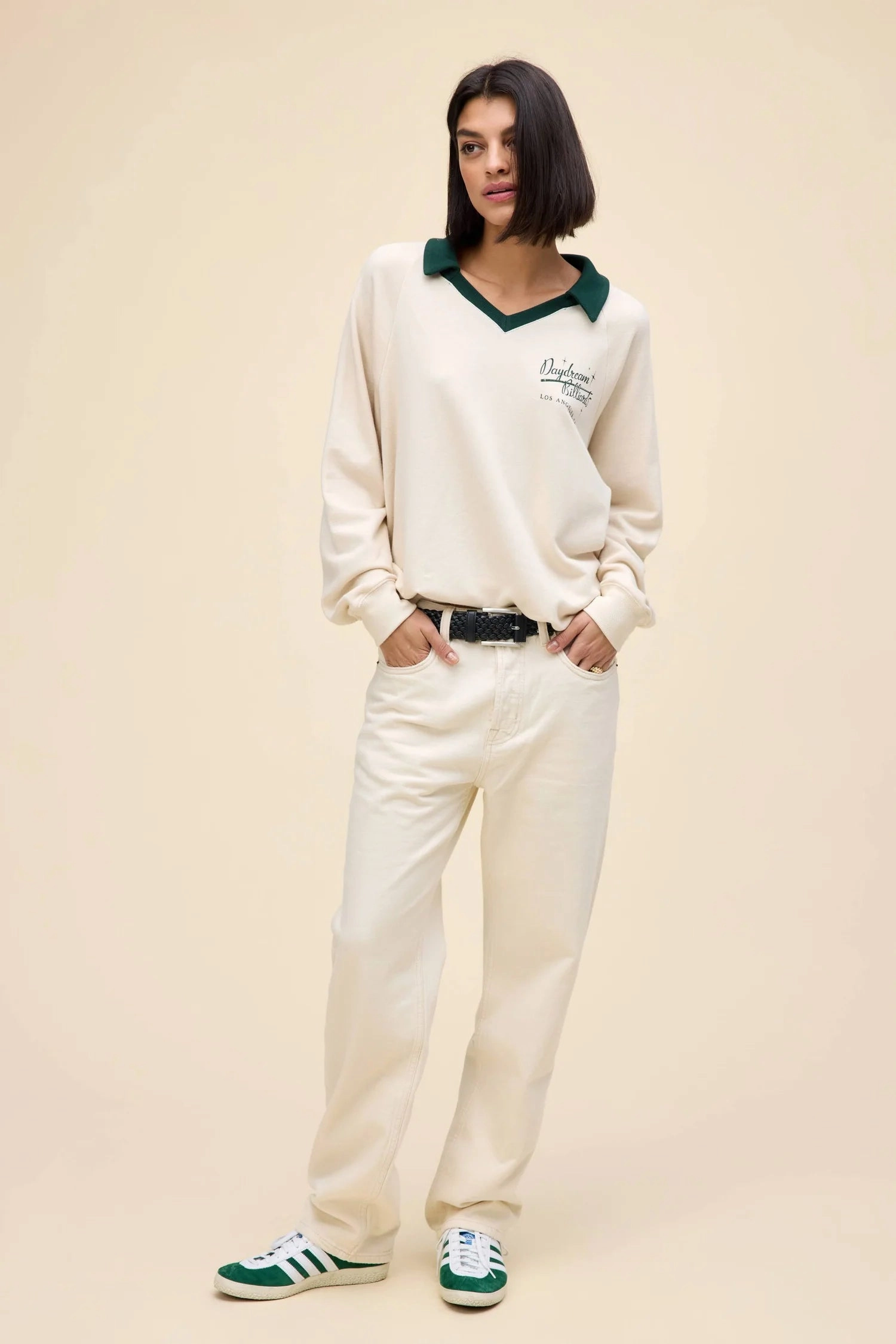 Reflective accents That's Your Cue Polo Sweatshirt