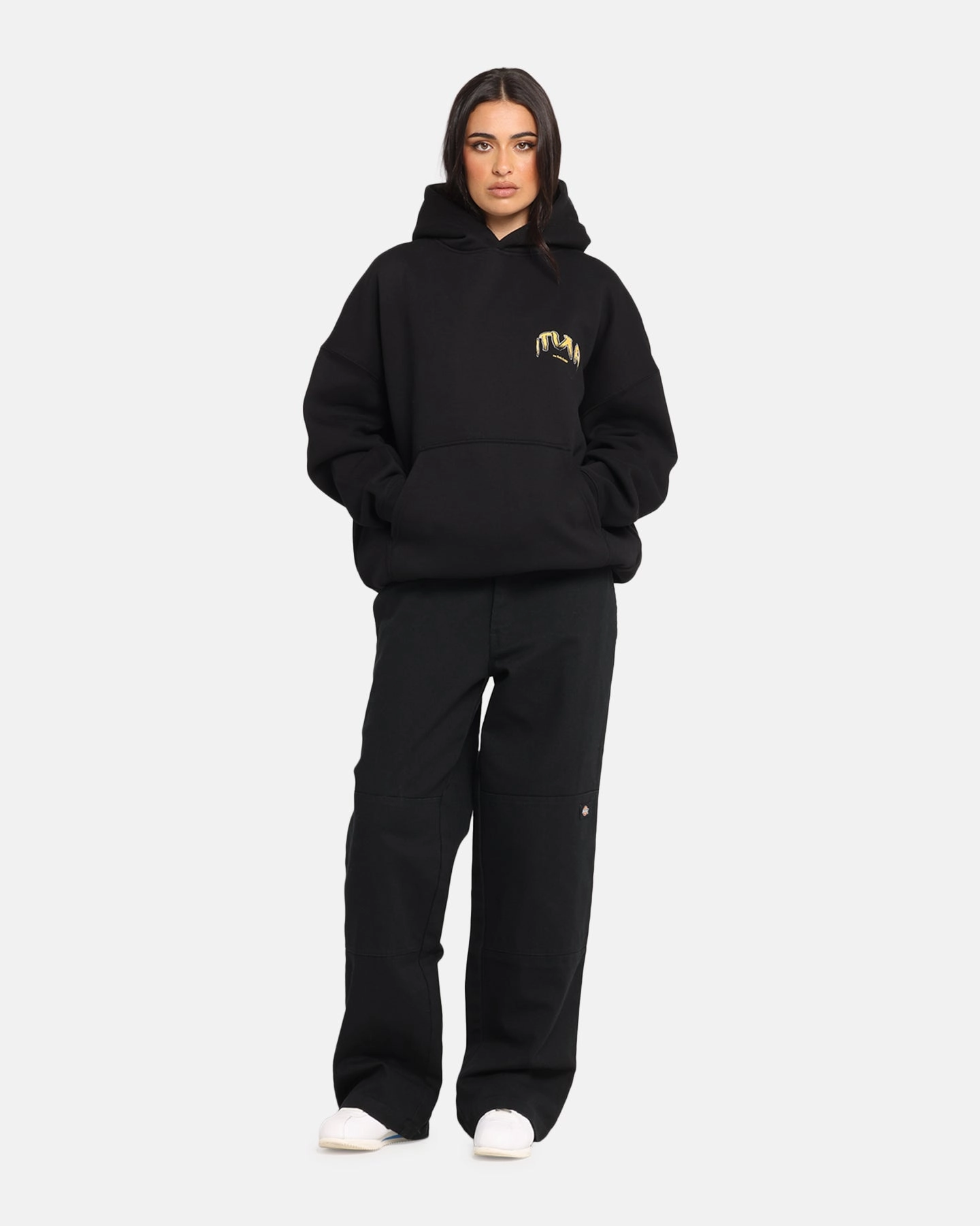 QuickRelease The Anti Order Anti Collegate Boxy Hoodie Black