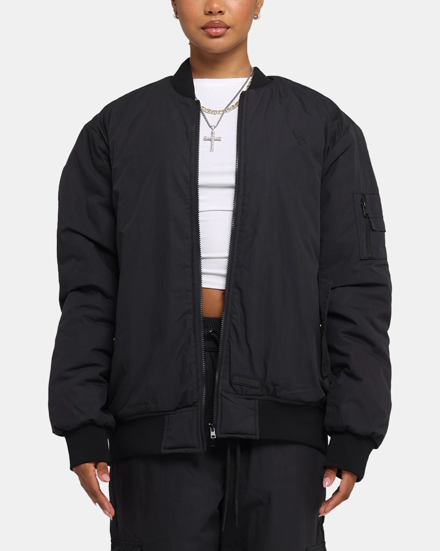 The Anti Order Anti Essential Oversized Bomber Jacket Black Non Chafe Armholes AntiStaticFinish