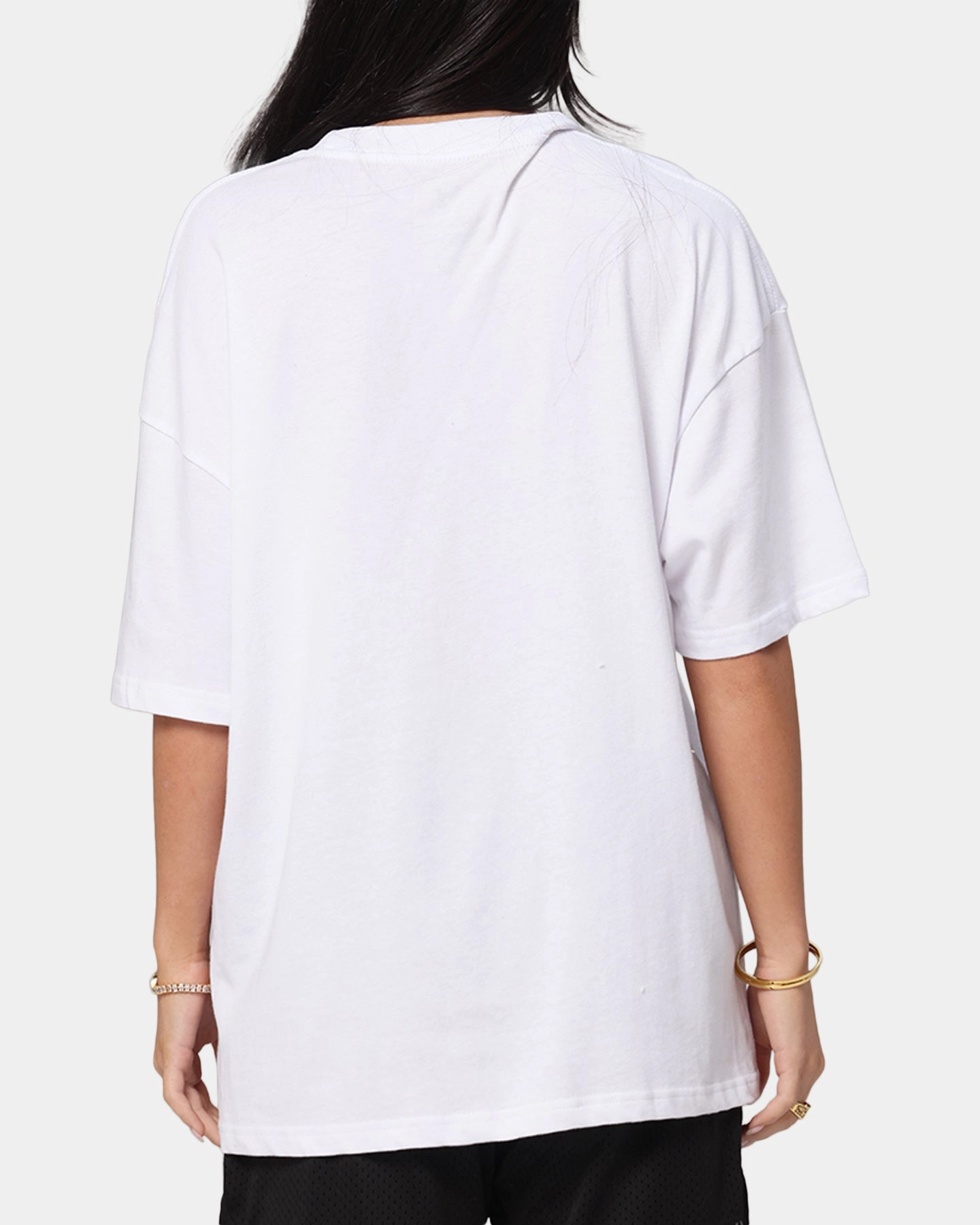 Interlock Stitch Detail The Anti Order Echo Spray Drop Shoulder T-Shirt White