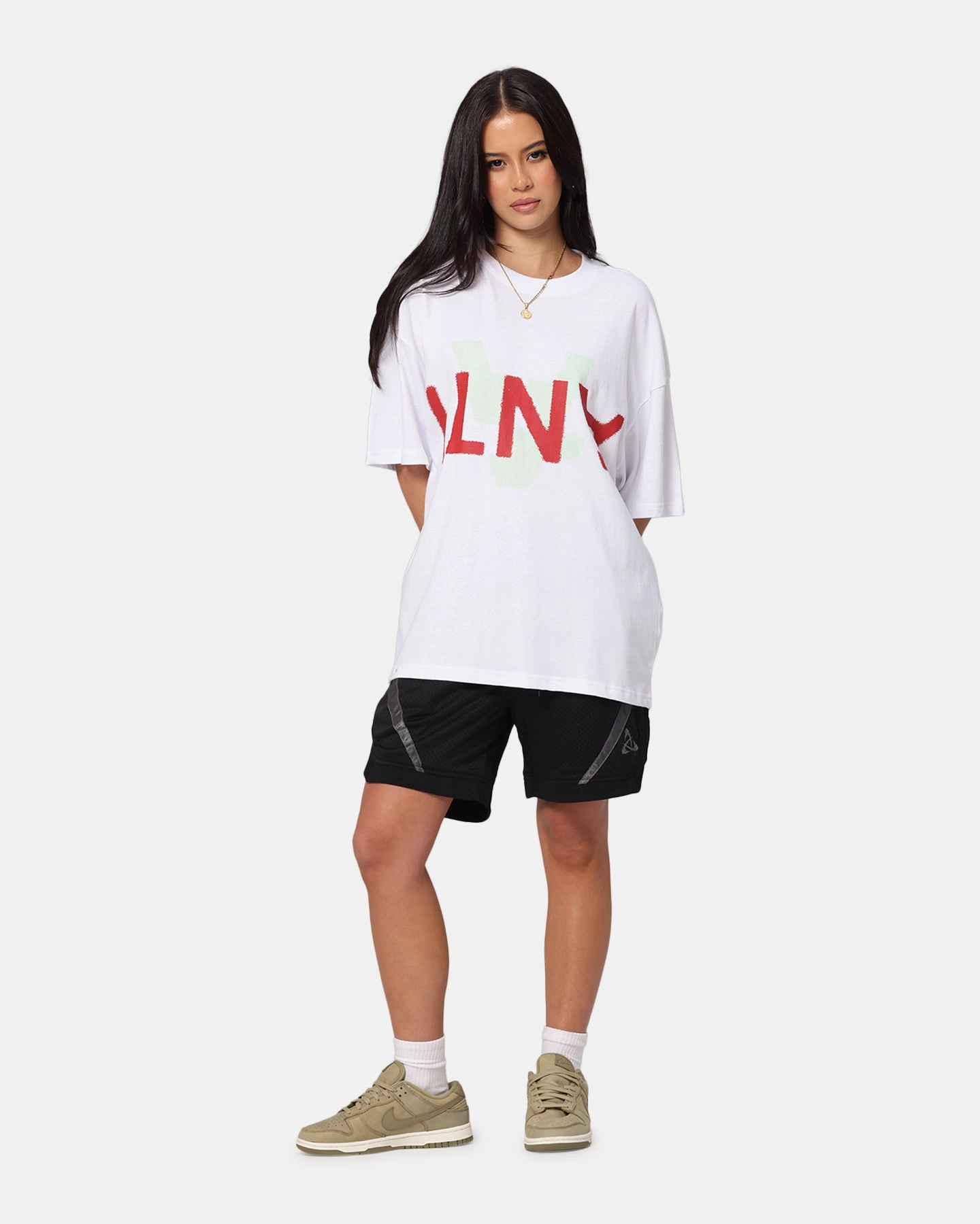 Comfy Layer The Anti Order Echo Spray Drop Shoulder T-Shirt White