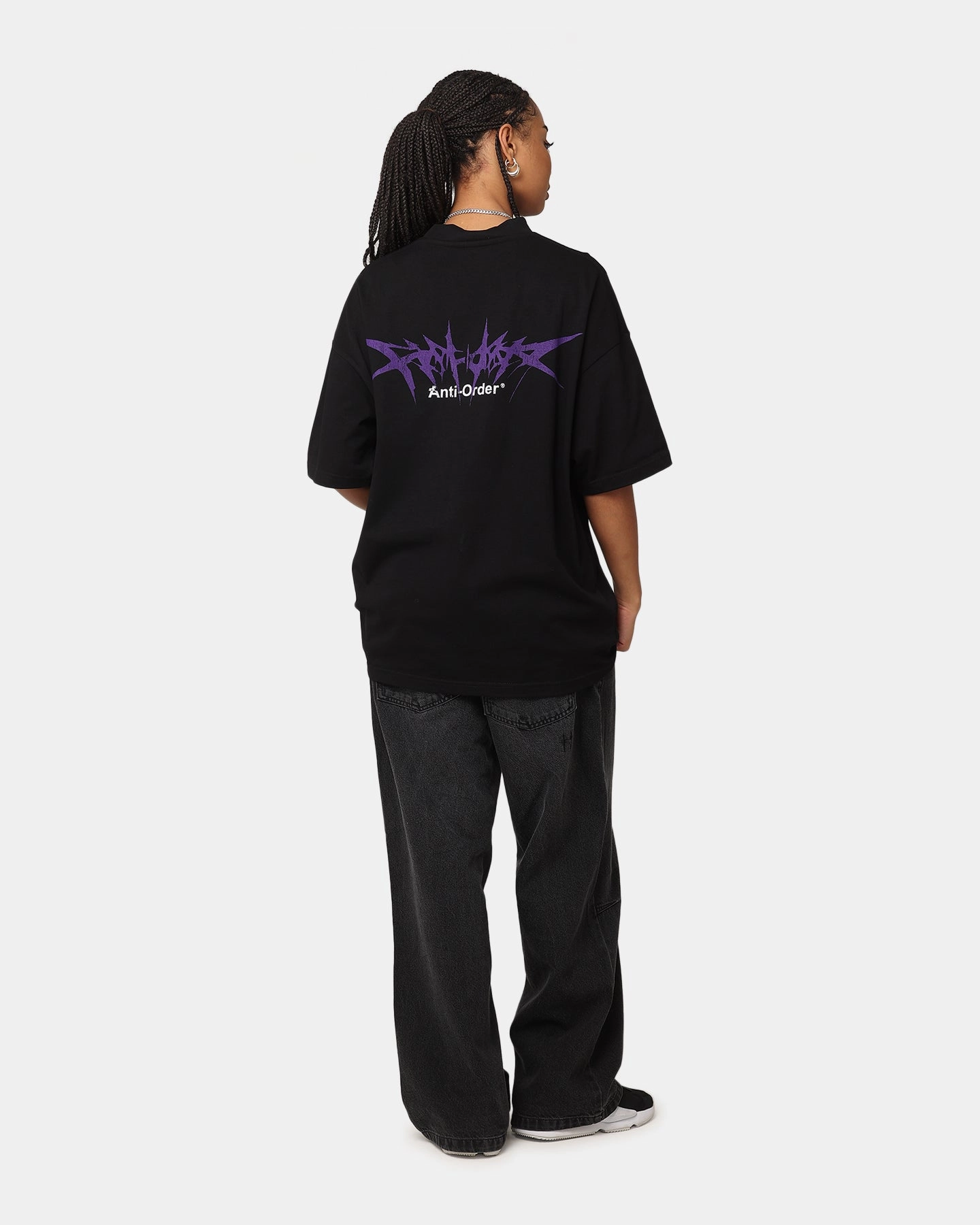 RelaxedNeckline The Anti Order Metal Mock Neck T-Shirt Black