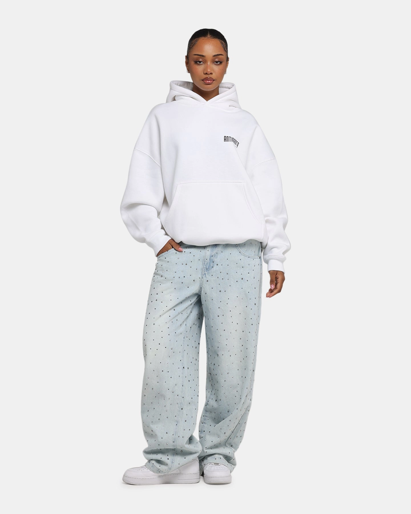 Workout Apparel The Anti Order Ryuken Boxy Hoodie White