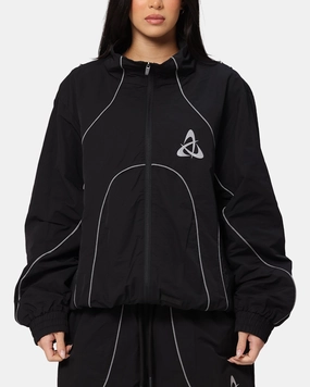 Athletic Wear Eco Friendly Dye The Anti Order Stereo Nylon Track Jacket Black