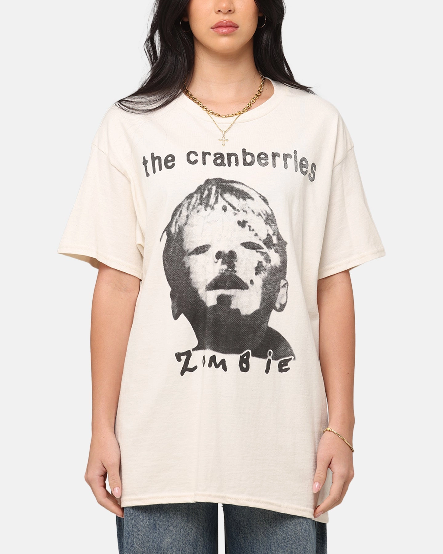 The Cranberries Zombie Vintage T-Shirt Off White Double Stitched Hems Sustainable Manufacturing