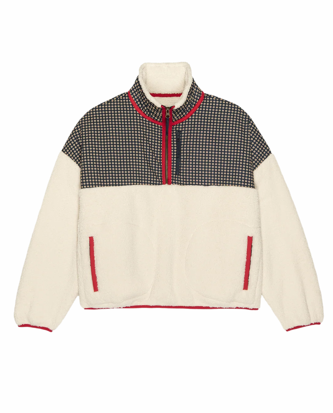 The Print-Mix Plush Terrain Half Zip Soft Cotton