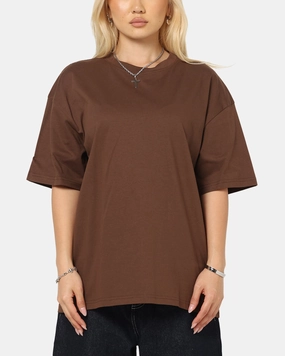 Culture Kings Standard Drop Shoulder T-Shirt Chocolate ReinforcedHems NonIrritatingTags