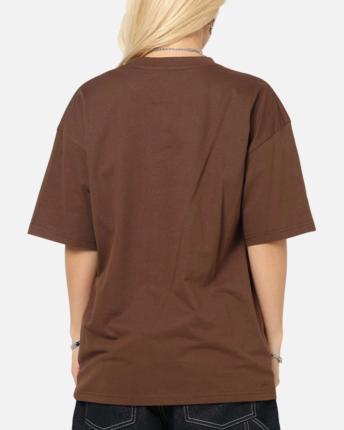 Culture Kings Standard Drop Shoulder T-Shirt Chocolate Stretch Material