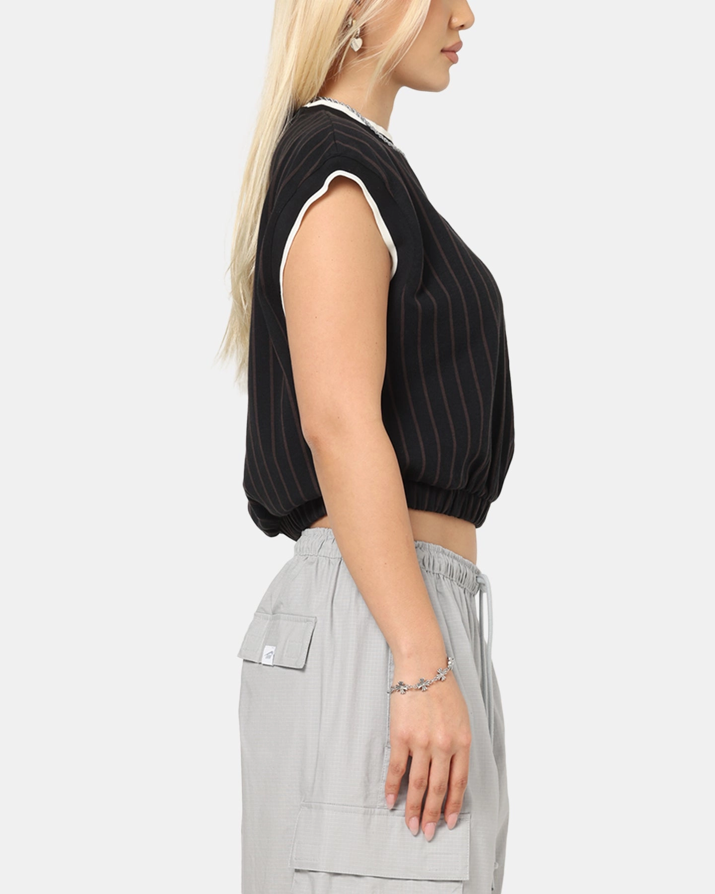 Nike Women's Sportswear Loose Knit Tank Brown/Black Temperature Regulating Textile