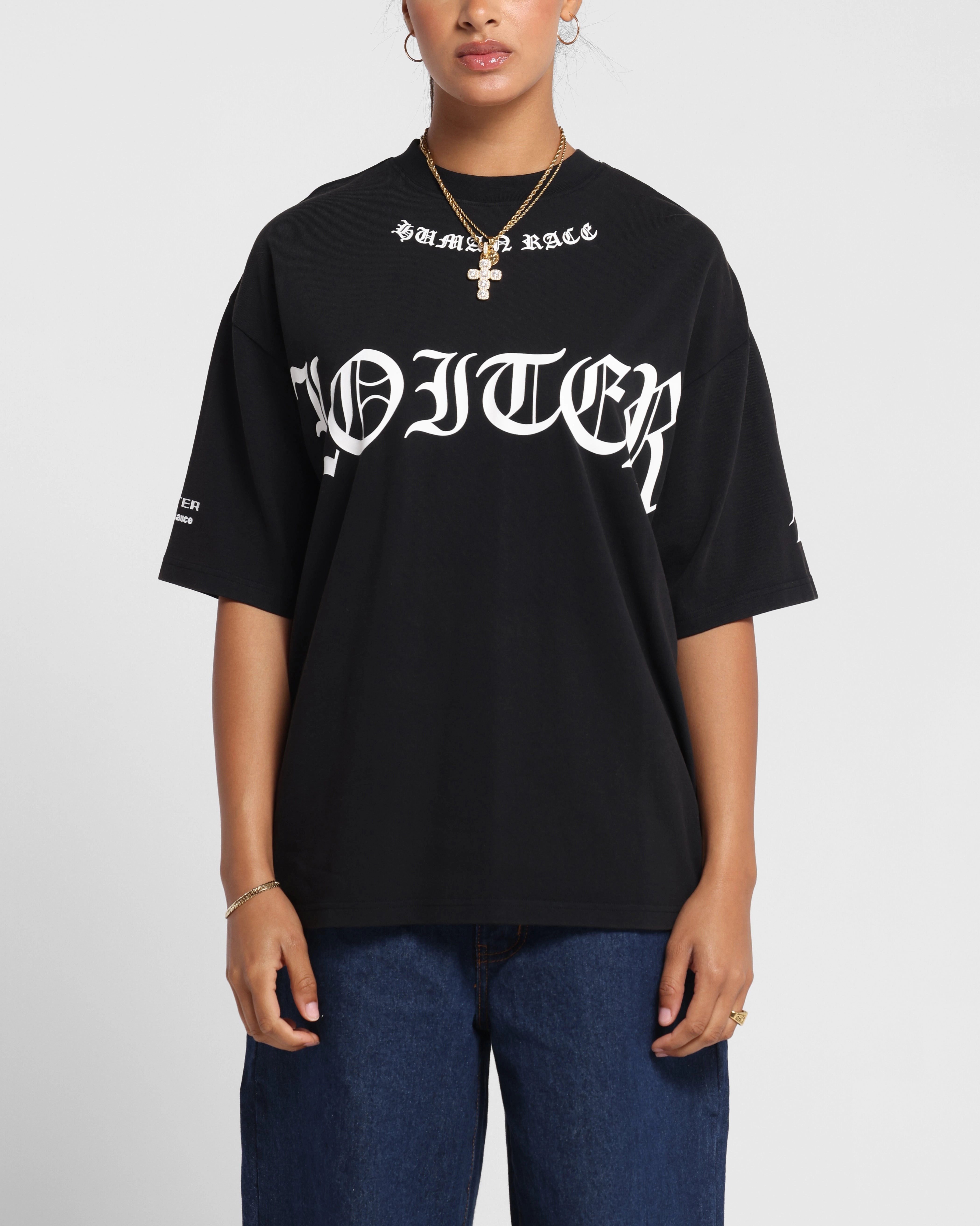 Loiter Biker Vintage T-Shirt Vintage Black Easy Wear