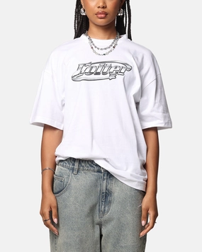 FrenchTerryTexture Loiter Chrome Logo T-Shirt White