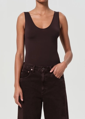 Tora Bodysuit in Chocolate Friction Resistant Edges