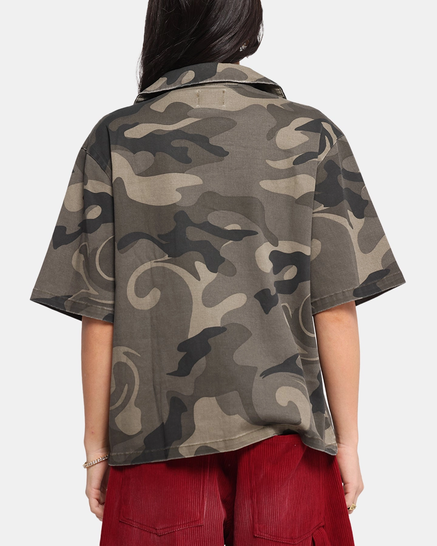AntiFade Treatment Soft Material XXIII Washed Camo Button Up Shirt Camo